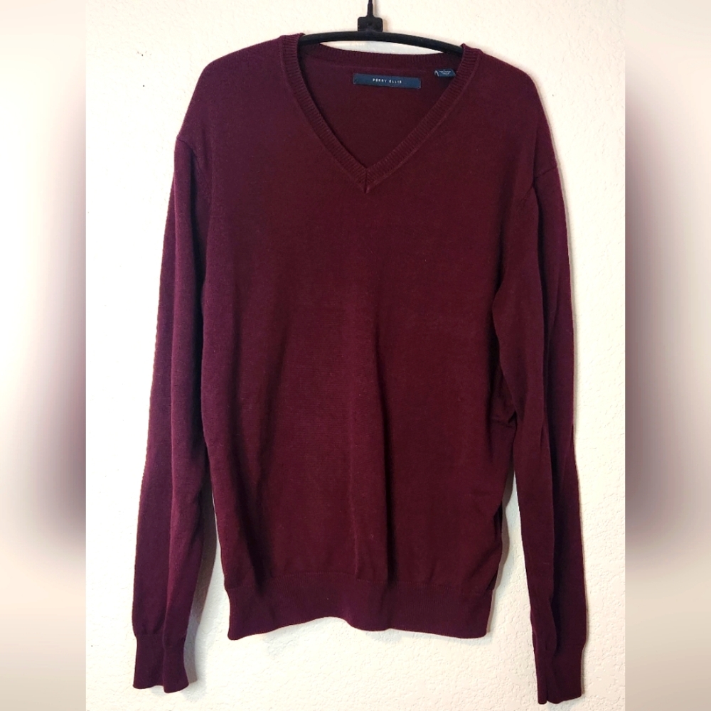 Perry Ellis Men's V-Neck Sweater,‎ Size M